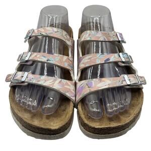 Birkenstock Florida Fresh Floral Slide On Sandals Size 38